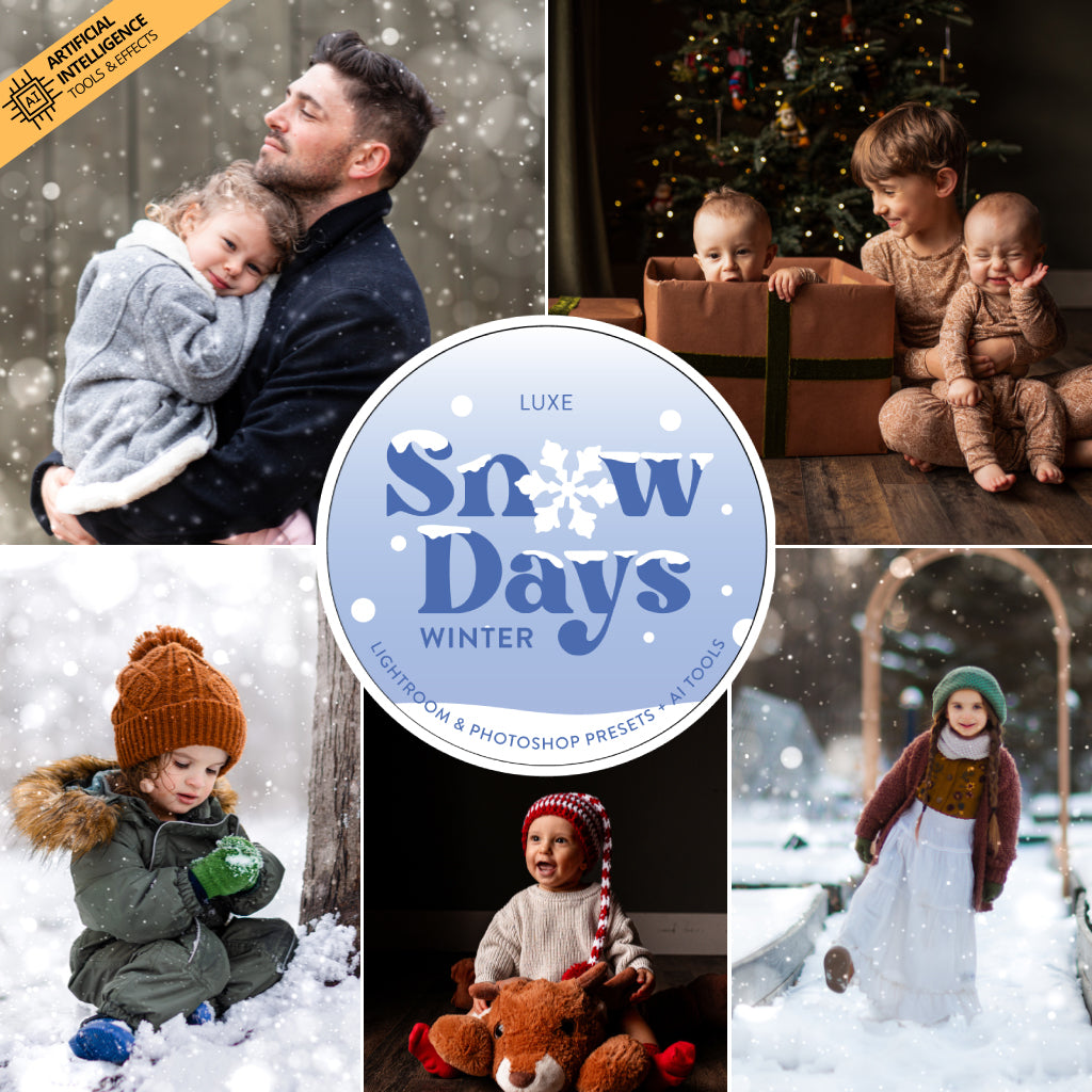 Snow Days Winter Lightroom Presets &amp; AI Tools – Desktop &amp; Mobile